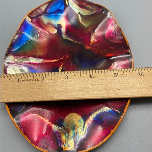 MCM Seetusee Mayfair Ruffled Decorative Bowl Glassware Pigskin‎ Back Canada - Picture 6 of 6